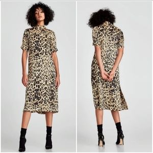 Zara Leopard Maxi Dress Small